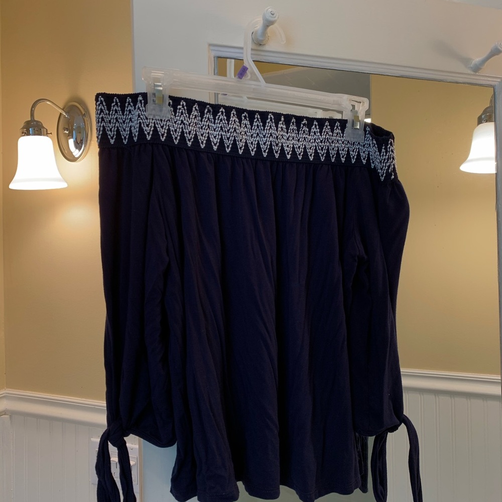 Navy off the shoulder top